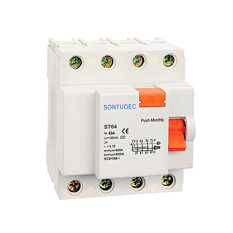 4P 63A / 30MA ကျန်နေတဲ့လက်ရှိ circuit breaker