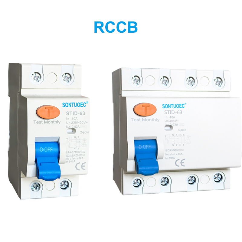Stid-63 စီးရီး RCCB 230V 63a ကျန်ရှိနေသေးသောလက်ရှိ circuit breaker